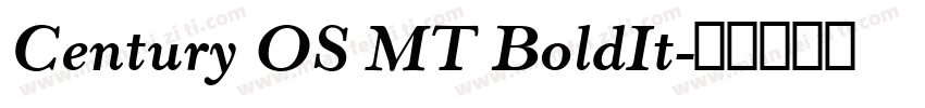 Century OS MT BoldIt字体转换